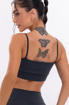 Conjunto Feminino Fitness Básico Shorts e Top - Aço